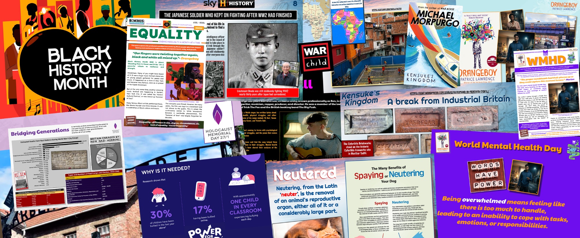 A visual representatin of the work done at Key Stage 3 and 4